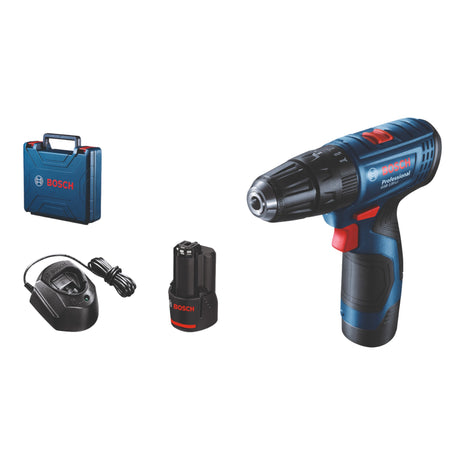 Juego de taladro percutor inalámbrico Bosch GSB 120-LI Professional 12 V 30 Nm (06019G8170) + 2 baterías 2,0 Ah + cargador + maletín