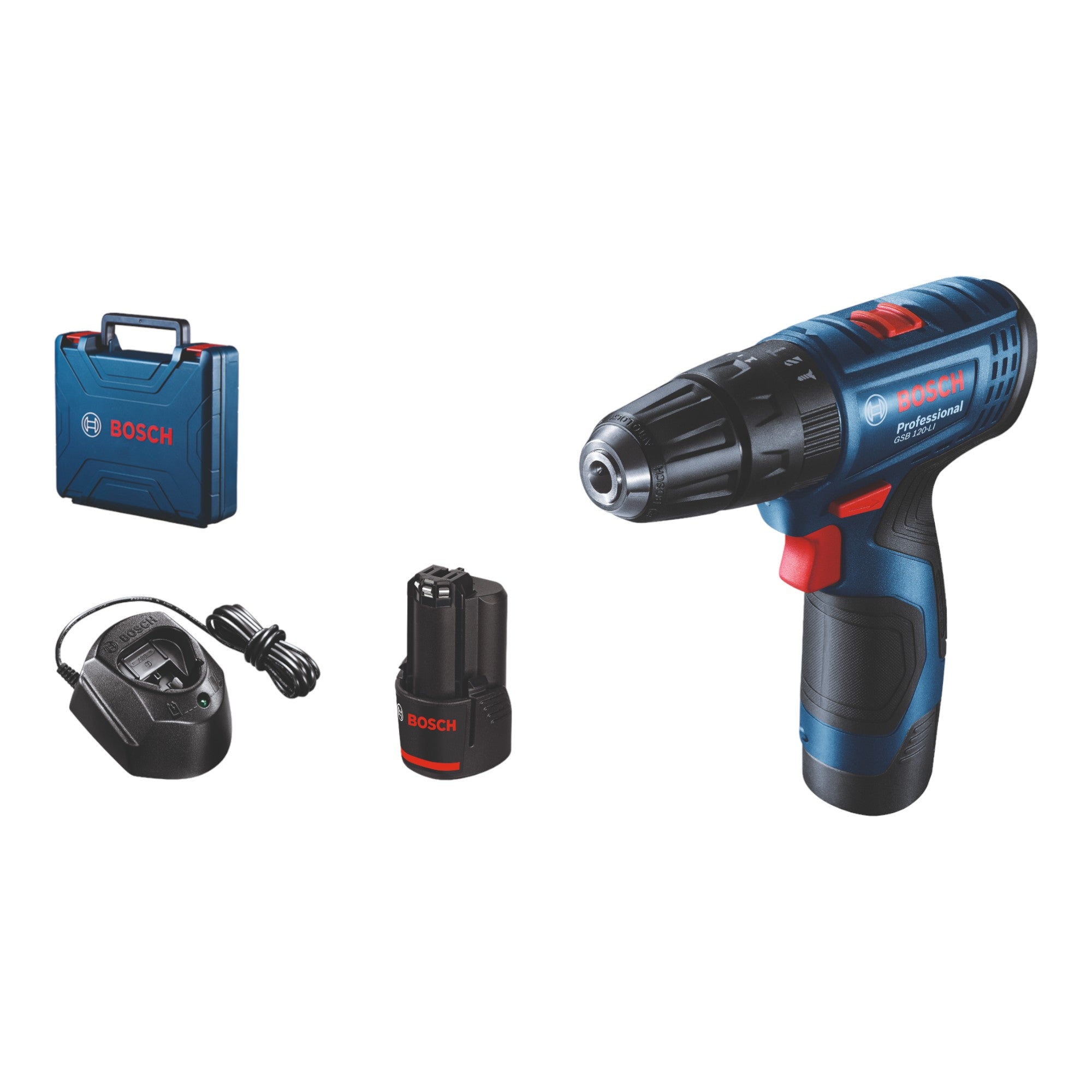 Bosch GSB 120 LI Professional Akku Schlagbohrschrauber 12 V 30 Nm Set 06019G8170 2x Akku 2 0 Ah Ladegeraet Koffer  0 - toolbrothers