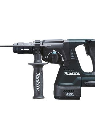 Makita DHR 243 RFJ B Marteau combiné sans fil 18 V 2,0 J SDS-Plus noir + 2x batterie 3,0 Ah + chargeur + mandrin à serrage rapide + Makpac