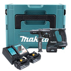 Makita DHR 243 RFJ B Marteau combiné sans fil 18 V 2,0 J SDS-Plus noir + 2x batterie 3,0 Ah + chargeur + mandrin à serrage rapide + Makpac