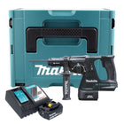 Makita DHR 243 RM1J B martillo combinado a batería 18 V 2,0 J SDS-Plus negro + 1x batería 4,0 Ah + cargador + portabrocas de cambio rápido + Makpac