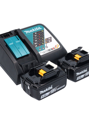 Makita DHR 243 RTJ B Marteau combiné sans fil 18 V 2,0 J SDS-Plus noir + 2x batterie 5,0 Ah + chargeur + mandrin à serrage rapide + Makpac