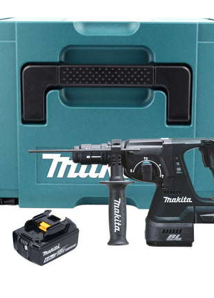 Makita DHR 243 G1J B Marteau combiné sans fil 18 V 2,0 J SDS-Plus noir + 1x batterie 6,0 Ah + mandrin à changement rapide + Makpac - sans chargeur