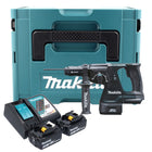 Makita DHR 243 RGJ B Marteau combiné sans fil 18 V 2,0 J SDS-Plus noir + 2x batterie 6,0 Ah + chargeur + mandrin à serrage rapide + Makpac