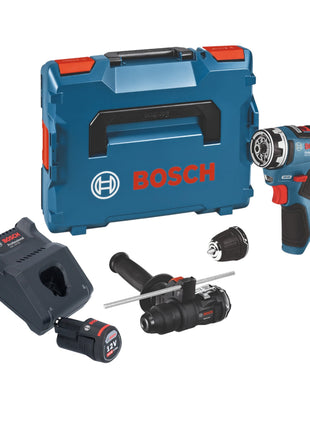 Bosch GSR 12V-35 FC Perceuse-visseuse sans fil 12 V 35 Nm Brushless + 1x batterie 3,0 Ah + chargeur + 2x embouts + L-Boxx