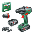 Bosch Home AdvancedImpact 18 taladro percutor inalámbrico 18 V 39 Nm (06039B5109) sin escobillas + 2x baterías 2,5 Ah + cargador + maletín