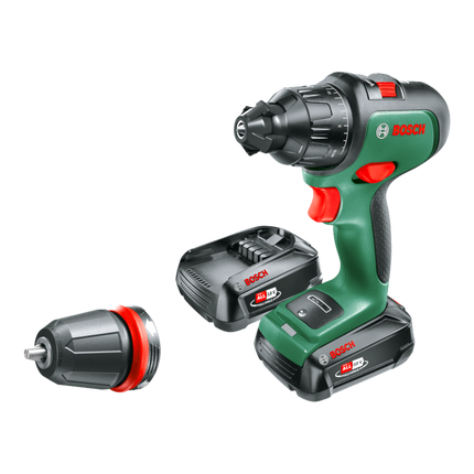 Bosch Home AdvancedImpact 18 Perceuse-visseuse à percussion sans fil 18 V 39 Nm ( 06039B5109 ) Brushless + 2x batterie 2,5 Ah + chargeur + coffret