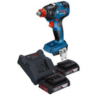 Bosch GDX 18V-200 Professional Visseuse à chocs sans fil 18 V 200 Nm Brushless + 2x batterie 2,0 Ah + chargeur