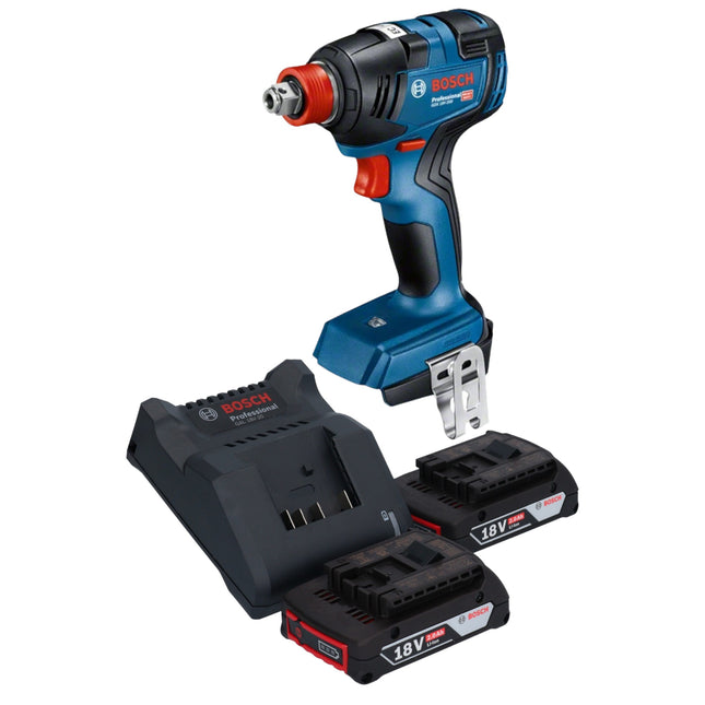 Bosch GDX 18V-200 Professional Visseuse à chocs sans fil 18 V 200 Nm Brushless + 2x batterie 2,0 Ah + chargeur