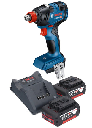 Bosch GDX 18V-200 Professional Atornillador de impacto giratorio a batería 18 V 200 Nm sin escobillas + 2x baterías 5,0 Ah + cargador