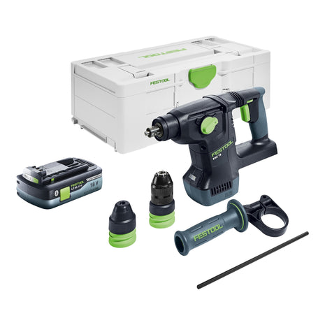 Festool KHC 18 EB-Basic martillo combinado a batería 18 V 2,6 J SDS-Plus sin escobillas + 1x batería 4,0 Ah + Systainer - sin cargador