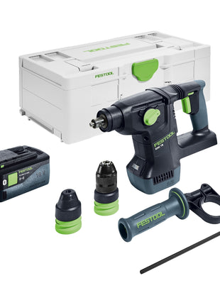 Festool KHC 18 EB-Basic akumulatorowy młot kombi 18 V 2,6 J SDS-Plus bezszczotkowy + 1x akumulator 5,0 Ah + Systainer - bez ładowarki