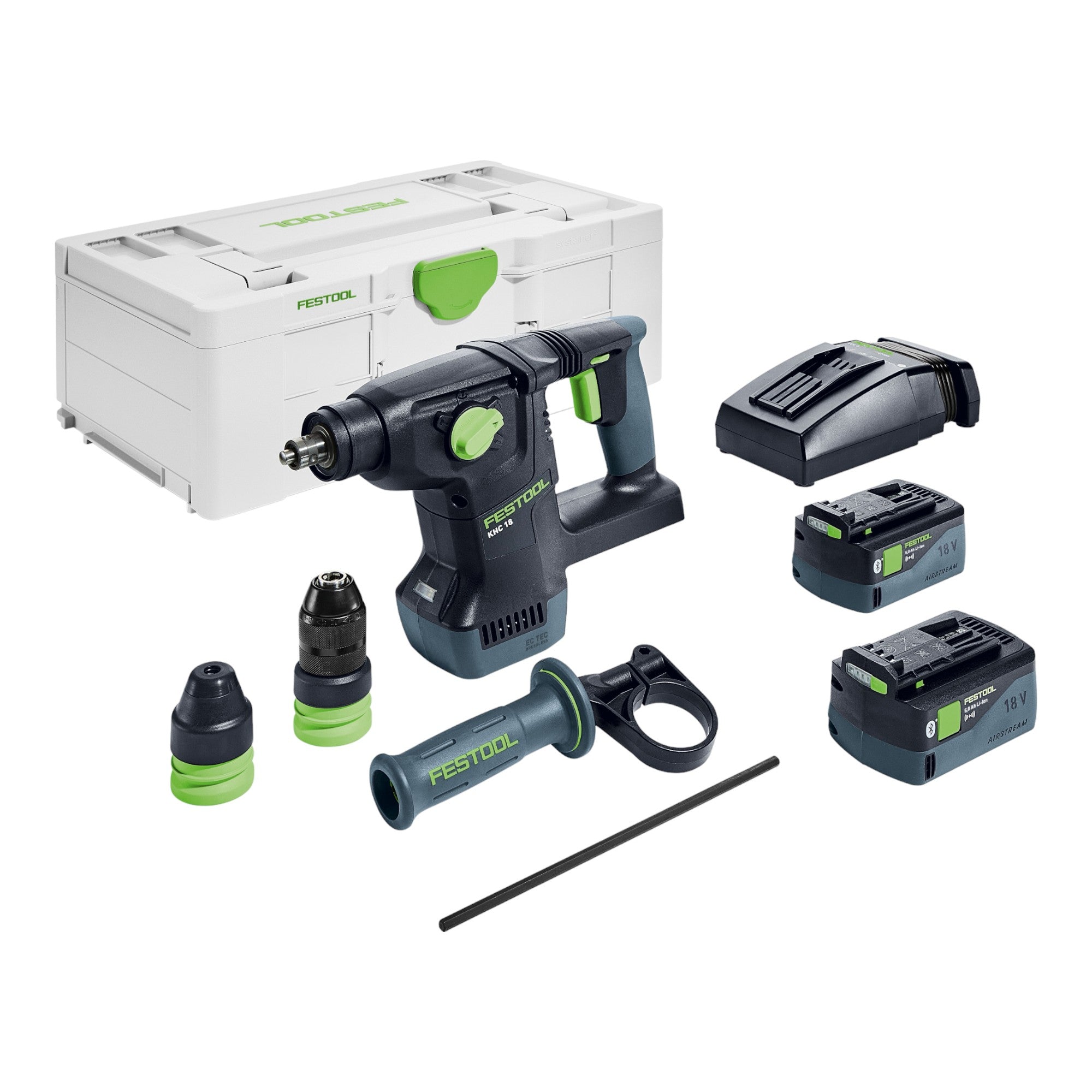 Festool KHC 18 5 0 EBI Plus Akku Kombihammer 18 V 2 6 J SDS Plus Brushless 577448 2x Akku 5 0 Ah Ladegeraet Systainer 0 - toolbrothers