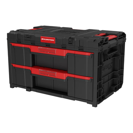 Toolbrothers RHINO XXL Drawer 2 ECO Mallette à tiroirs avec deux tiroirs + séparateurs 29 L IP66