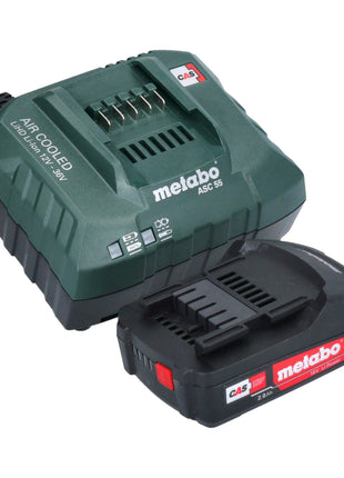 Metabo BS 18 LT akumulatorowa wiertarko-wkrętarka 18 V 60 Nm + 1x akumulator 2,0 Ah + ładowarka + metaBOX