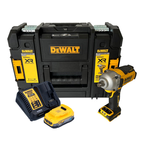 DeWalt DCF 891 E1T Akku Schlagschrauber 18 V 1084 Nm 1/2" Brushless + 1x Powerstack Akku 1,7 Ah + Ladegerät + TSTAK