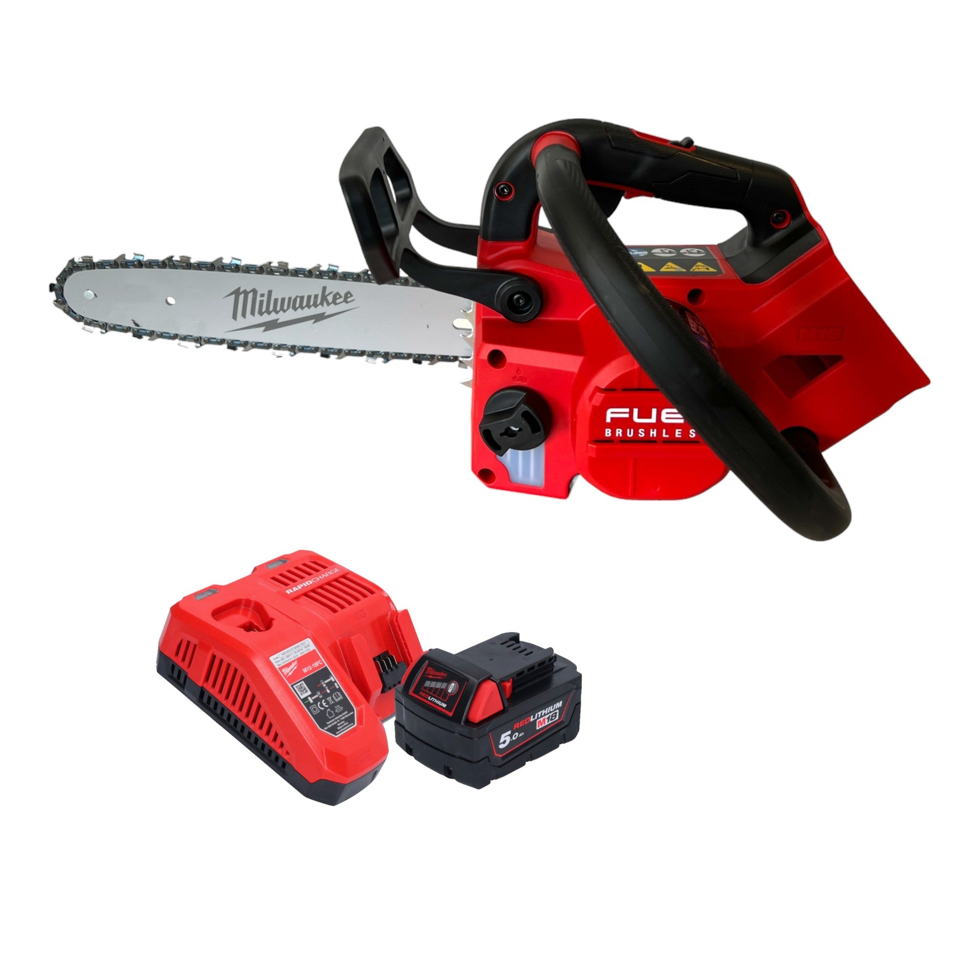 Milwaukee M18 FTHCHS30 551 Akku Kettensaege 18 V 30 cm 1x Akku 5 0 Ah Ladegeraet 0 - toolbrothers