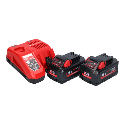 Tronçonneuse à batterie Milwaukee M18 FTCHS30-802 avec poignée supérieure 18 V 30 cm (4933479587) + 2x batteries 8,0 Ah + chargeur