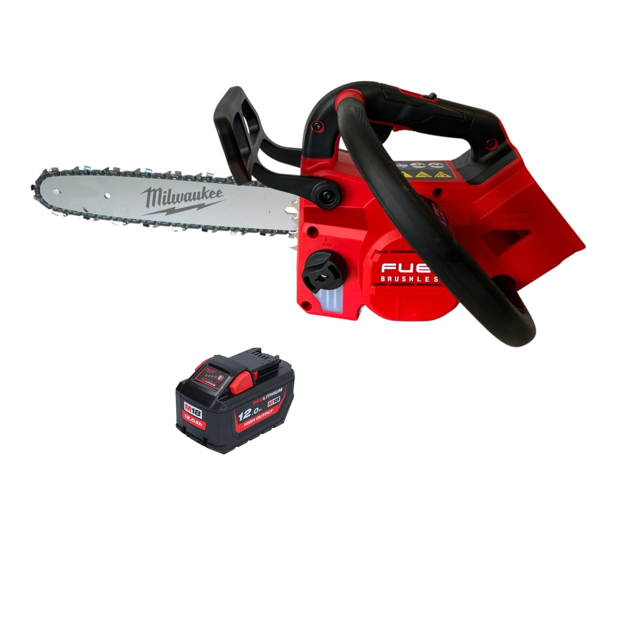 Milwaukee M18 FTHCHS30 121 Akku Einhand Kettensaege 18 V 30 cm 1x Akku 12 0 Ah ohne Ladegeraet 0 - toolbrothers