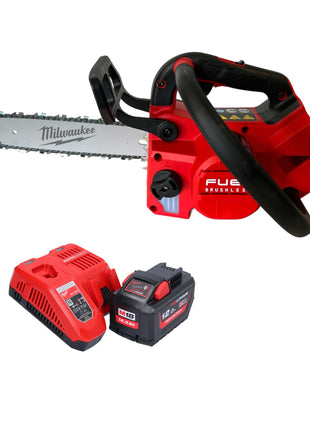 Tronçonneuse à batterie Milwaukee M18 FTCHS30-121 avec poignée supérieure 18 V 30 cm + 1x batterie 12,0 Ah + chargeur