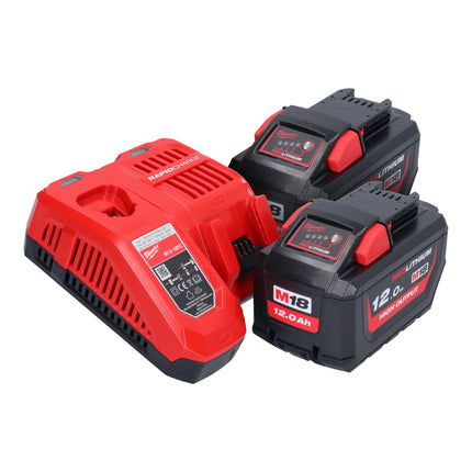 Tronçonneuse à batterie Milwaukee M18 FTCHS30-122 avec poignée supérieure 18 V 30 cm + 2x batteries 12,0 Ah + chargeur