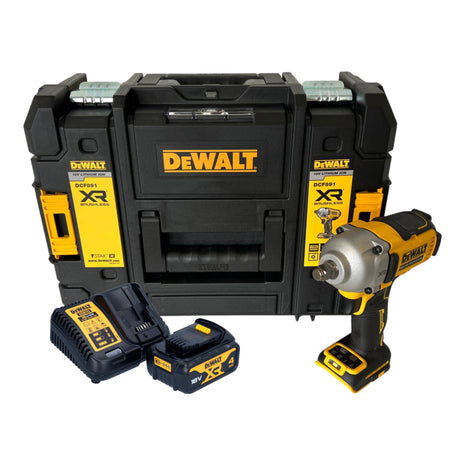 Akumulatorowy klucz udarowy DeWalt DCF 891 M1T 18 V 1084 Nm 1/2" bezszczotkowy + 1x akumulator 4,0 Ah + TSTAK + ładowarka