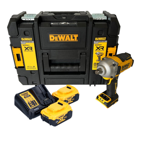 DeWalt DCF 891 P2T cordless impact wrench 18 V 1084 Nm 1/2" brushless + 2x rechargeable battery 5.0 Ah + charger + TSTAK