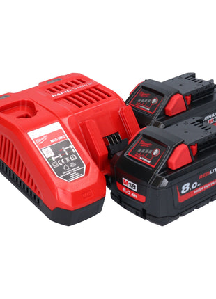 Milwaukee M18 FTCHS35-802 motosierra con mango superior a batería 35 cm (4933479589) + 2x batería 8,0 Ah + cargador