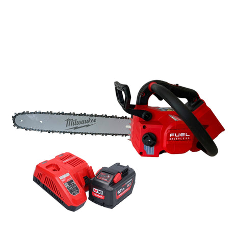 Tronçonneuse à batterie Milwaukee M18 FTCHS35-112 avec poignée supérieure 35 cm + 1x batterie 12,0 Ah + chargeur