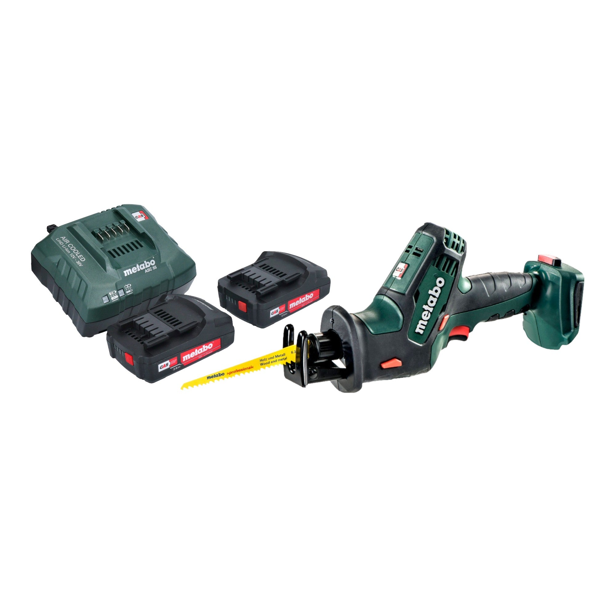 Metabo SSE 18 LTX Compact Akku Reciprosaege Saebelsaege 18 V 13 mm 2x Akku 2 0 Ah Ladegeraet 0 - toolbrothers