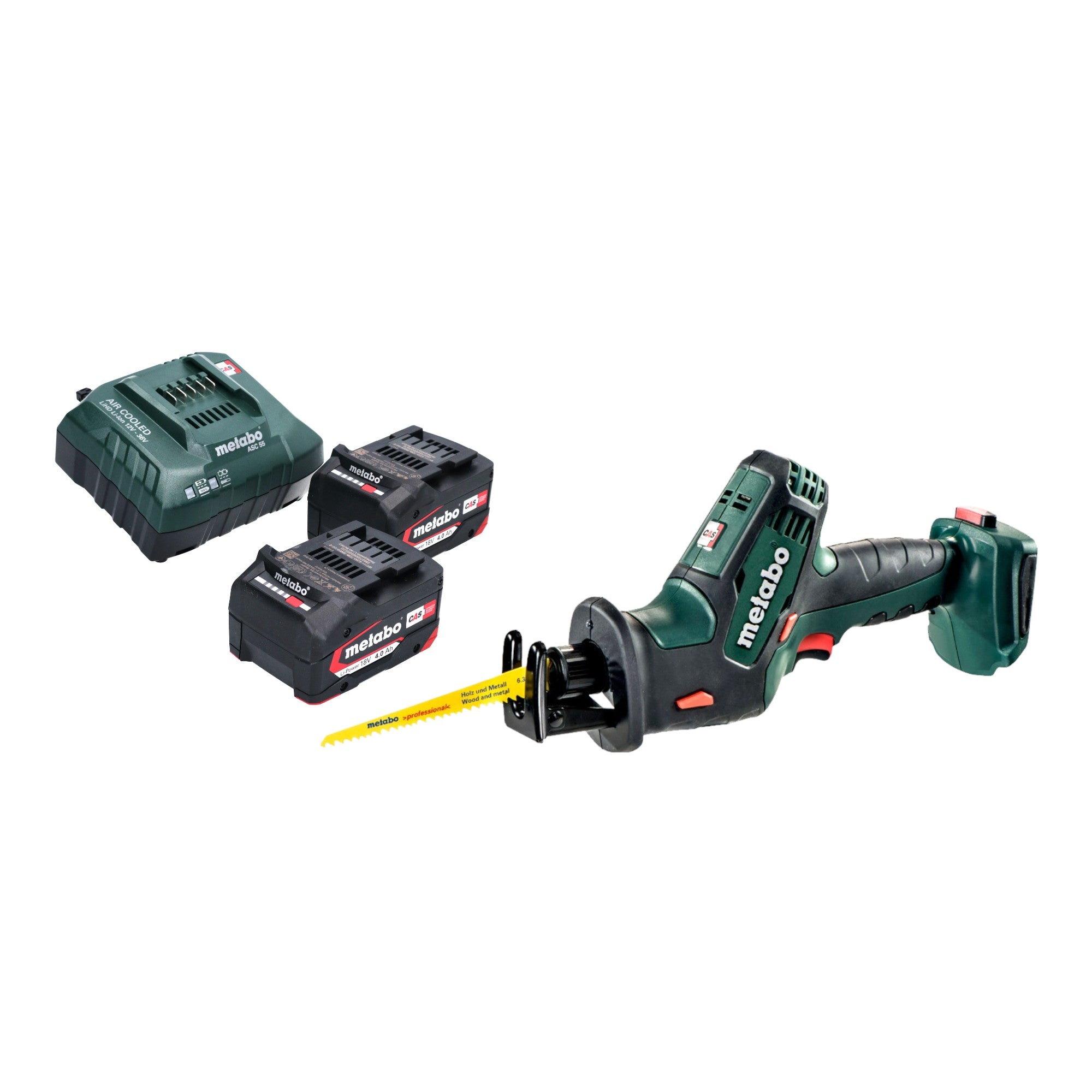 Metabo SSE 18 LTX Compact Akku Reciprosaege Saebelsaege 18 V 13 mm 2x Akku 4 0 Ah Ladegeraet 0 - toolbrothers