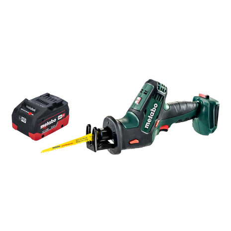 Metabo SSE 18 LTX Sierra de sable a batería compacta 18 V 13 mm + 1x batería LiHD 5,5 Ah - sin cargador