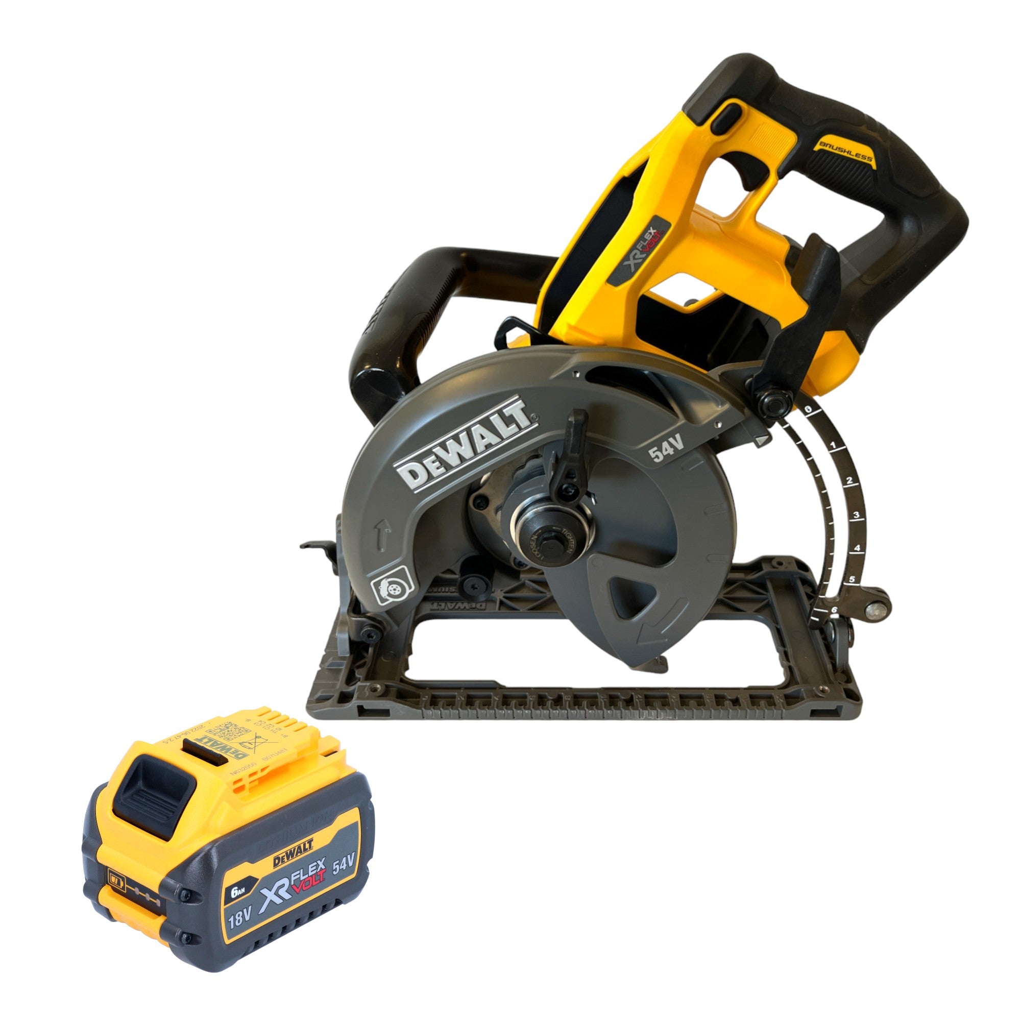 DeWalt DCS 577 N Akku Handkreissaege 54 V FlexVolt 190 mm Brushless 1x Akku 6 0 Ah ohne Ladegeraet 0 - toolbrothers