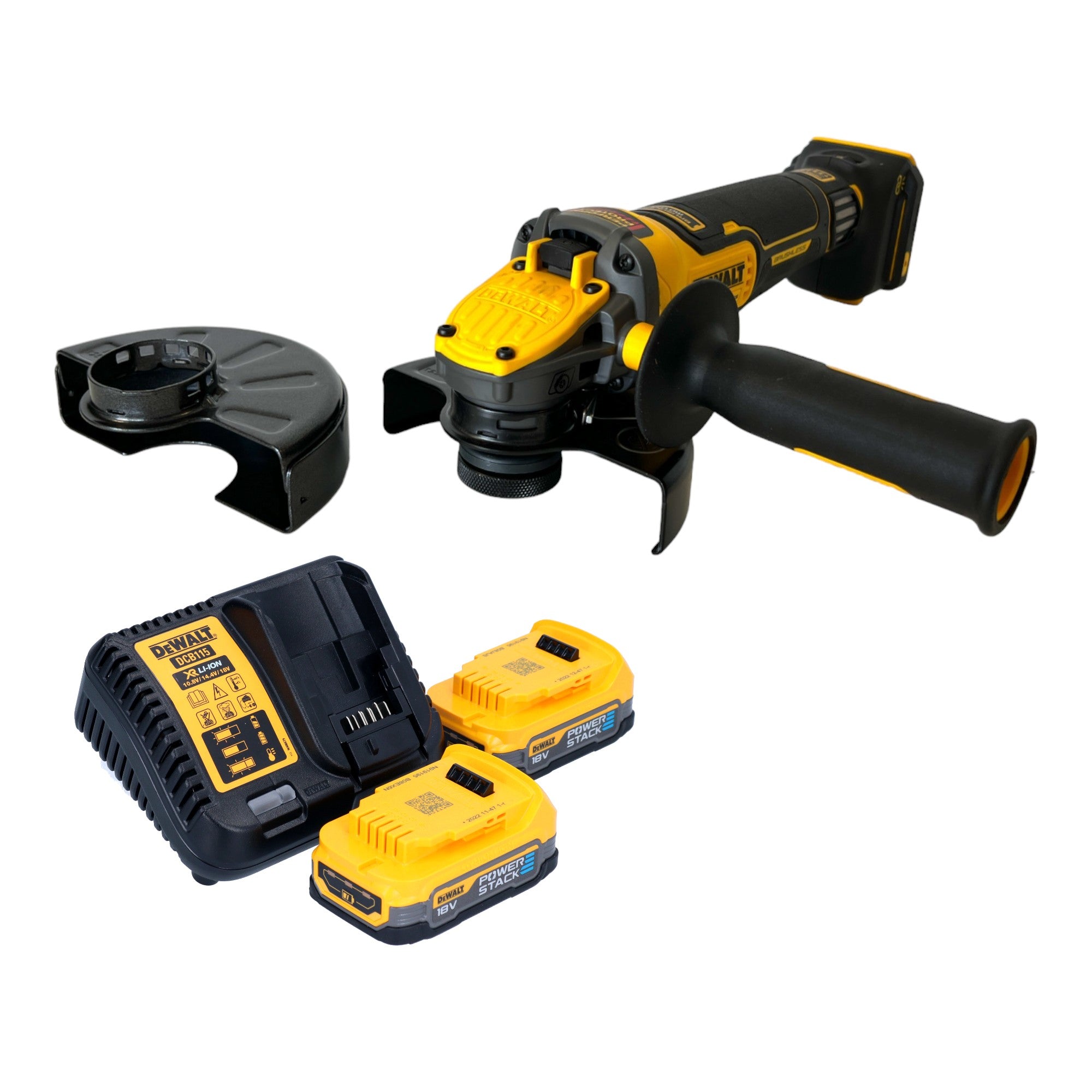DeWalt DCG 416 VS E2 Akku Winkelschleifer 18 V 125 mm Brushless 2x PowerStack Akku 1 7 Ah Ladegeraet 0 - toolbrothers