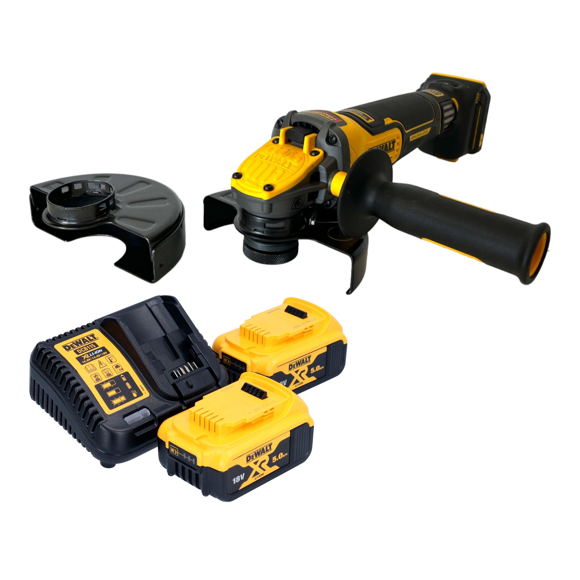 DeWalt DCG 416 VS P2 Akku Winkelschleifer 18 V 125 mm Brushless 2x Akku 5 0 Ah Ladegeraet 0 - toolbrothers