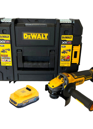 Akumulatorowa szlifierka kątowa DeWalt DCG 409 NT 18 V 125 mm bezszczotkowa + 1x akumulator Powerstack 1,7 Ah + TSTAK - bez ładowarki