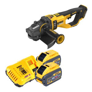 DeWalt DCG 460 Y2 Meuleuse d'angle sans fil 54 V 230 mm + 2x batterie 12,0 Ah + chargeur