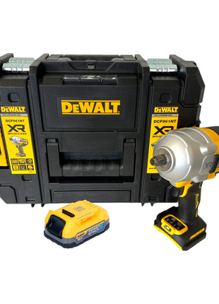 DeWalt DCF 961 NT Clé à choc 18 V 1632 Nm 1/2'' Brushless + 1x batterie Powerstack 1,7 Ah + TSTAK - sans chargeur