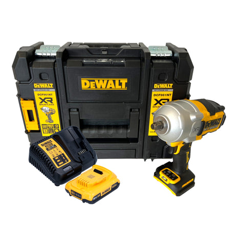 Akumulatorowy klucz udarowy DeWalt DCF 961 D1T 18 V 1632 Nm 1/2" bezszczotkowy + 1x akumulator 2,0 Ah + ładowarka + TSTAK