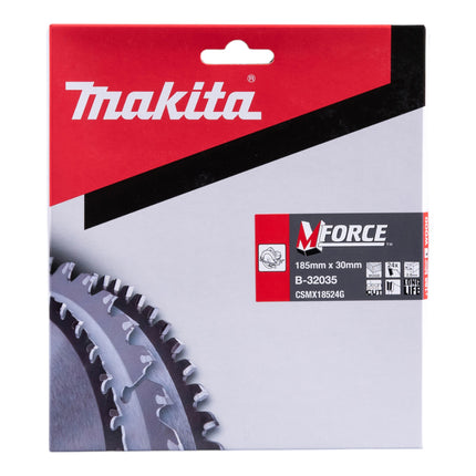 Lame de scie circulaire Makita M-FORCE 185 x 30 x 2,0 mm 24 dents ( B-32035 ) pour le bois