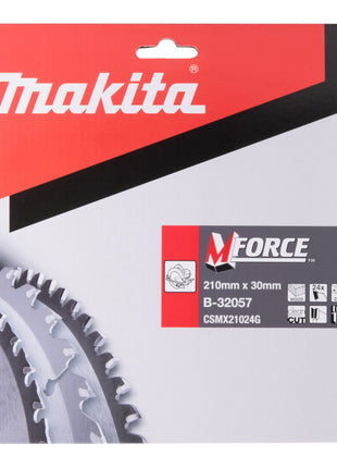 Tarcza pilarska Makita M-FORCE 210 x 30 x 2,3 mm 24 zęby ( B-32057 ) do drewna