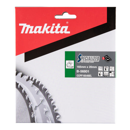 Makita CCPF16548EL SPECIALIZED Lame de scie circulaire 165 x 20 x 2,0 mm 48 dents ( B-56801 ) pour le composite Corian