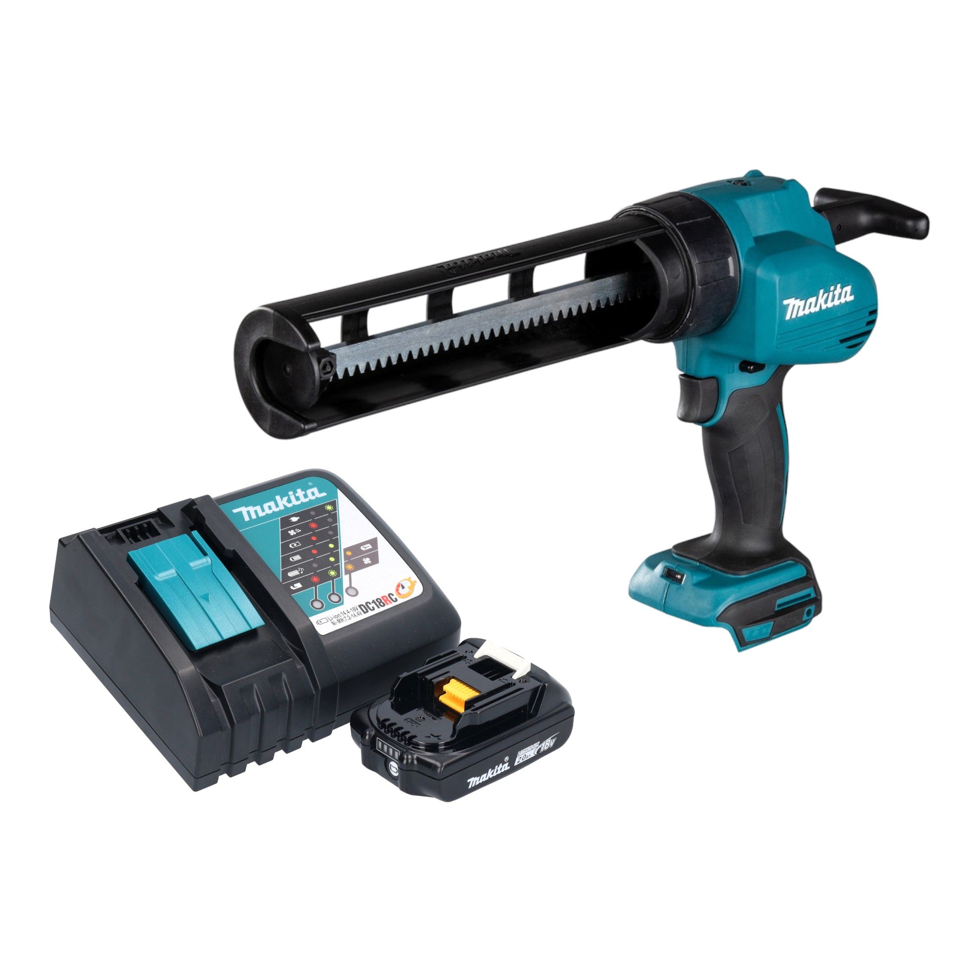 Makita DCG 180 RA1 Akku Kartuschenpistole 18 V 1x Akku 2 0 Ah Ladegeraet 0 - toolbrothers