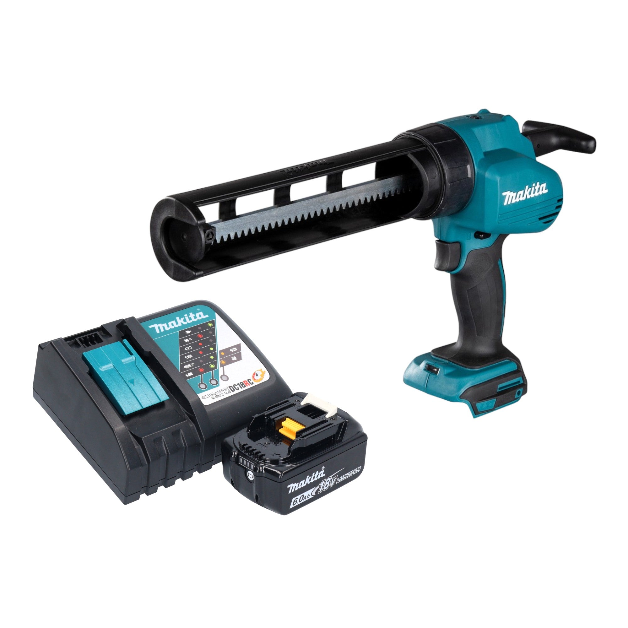Makita DCG 180 RG1 Akku Kartuschenpistole 18 V 1x Akku 6 0 Ah Ladegeraet 0 - toolbrothers