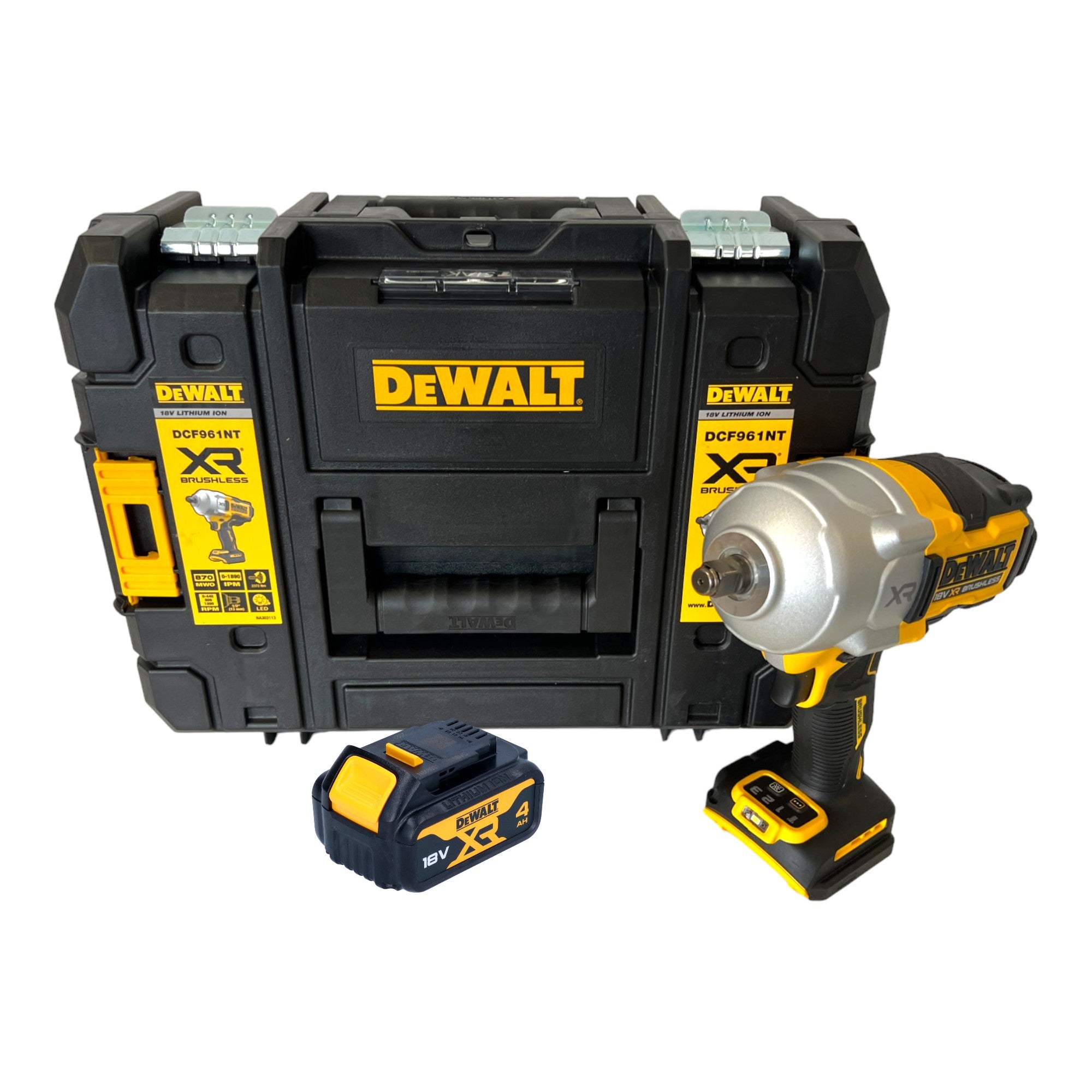 DeWalt DCF 961 NT Akku Schlagschrauber 18 V 1632 Nm 1 2 Brushless 1x Akku 4 0 Ah TSTAK ohne Ladegeraet 0 - toolbrothers