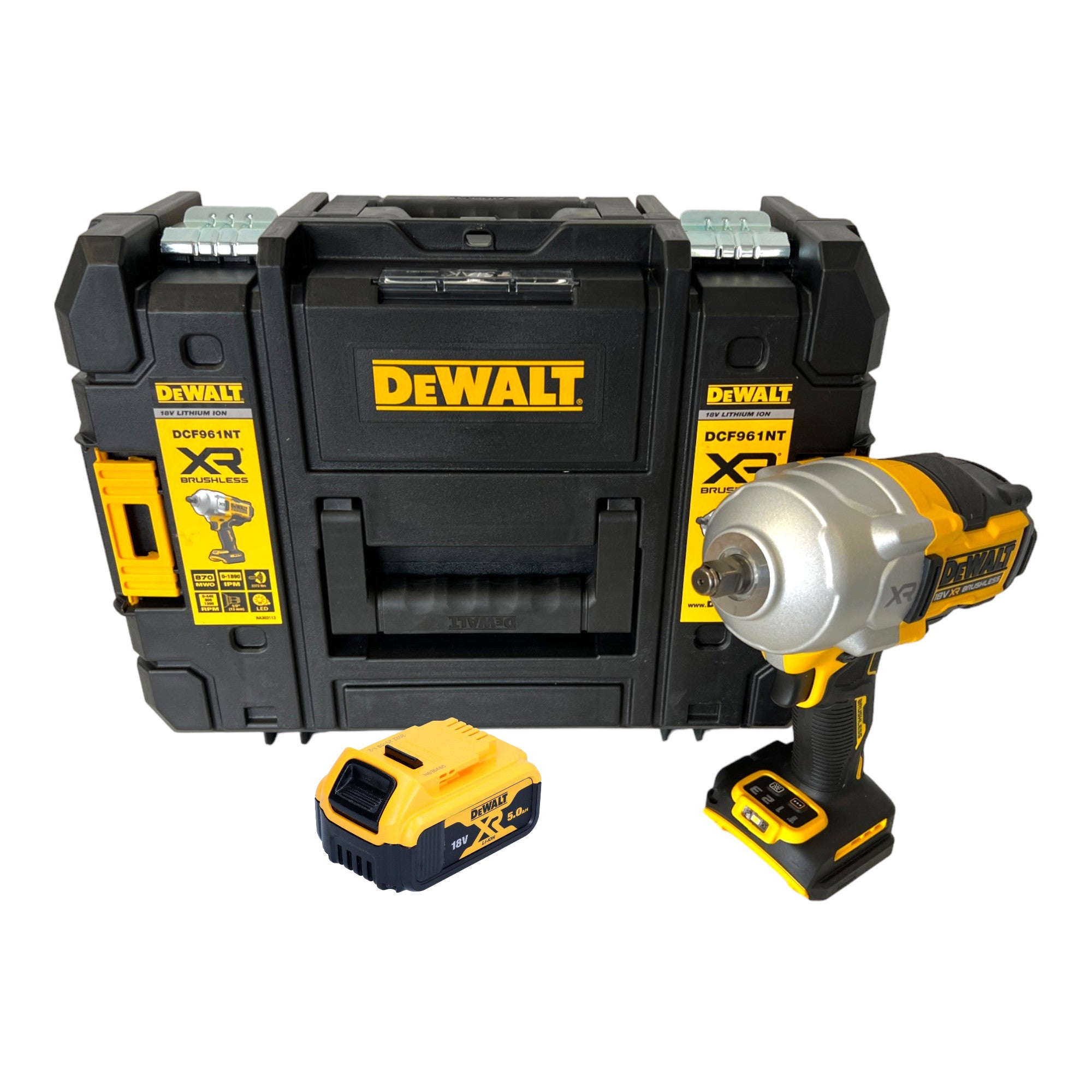 DeWalt DCF 961 NT Akku Schlagschrauber 18 V 1632 Nm 1 2 Brushless 1x Akku 5 0 Ah TSTAK ohne Ladegeraet 0 - toolbrothers