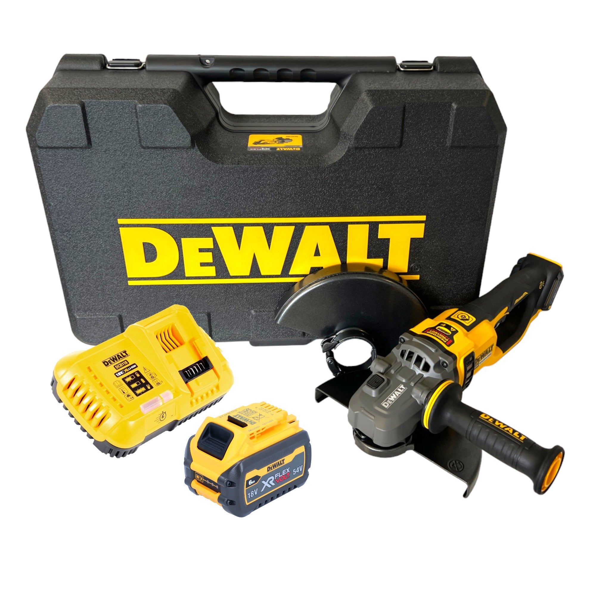 DeWalt DCG 460 T1K Akku Winkelschleifer 54 V FlexVolt 230 mm Brushless 1x Akku 6 0 Ah Ladegeraet Koffer 0 - toolbrothers