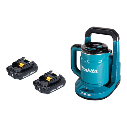 Makita DKT 360 A2 Bouilloire sans fil 36 V ( 2x 18 V ) 0,8 L + 2x batterie 2,0 Ah - sans chargeur