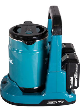 Hervidor de batería Makita DKT 360 A2 36 V (2x 18 V) 0,8 L + 2x batería 2,0 Ah - sin cargador