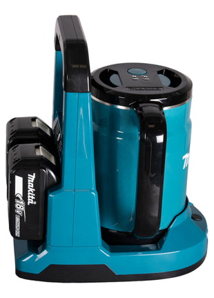 Hervidor de batería Makita DKT 360 A2 36 V (2x 18 V) 0,8 L + 2x batería 2,0 Ah - sin cargador